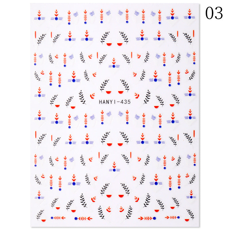 3D Nagel Aufkleber-set
